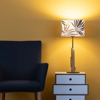 Hoja Table Lamp 1xE27 Max.60W Black/Oiled Oak //Multicolor 862479104