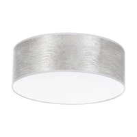 Nevoa Ceiling Lamp 3xE27 Max.25W White Metal/Silver Fabric Shade 47933802