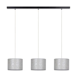 Mateo Pendant Lamp 3xE27 Max.25W Black Metal/Transparent PVC Cable/Beige Wallpaper 87811304