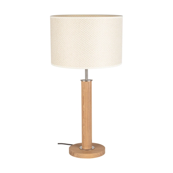 Benita Table Lamp 1xE27 Max. 40W Oiled Oak/Matte Nickel/Cream-Silver large 7017400611548
