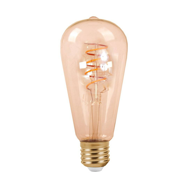 FILAMENT LED bulb ST64 E27 4W warm 3000K teardrop spiral gold