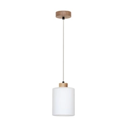 Zefir Hanging Lamp 1xE27 Max.60W Oiled Oak/Transparent PVC/White 111860174