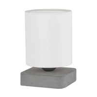 Gentle Table Lamp 1xE27 Max.25W Gray Concrete/Black Fabric Shade/White Fabric Shade 7411936
