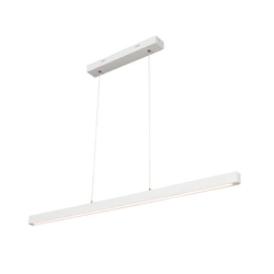 Smal Pendant Lamp 1xLED 24V Integrated 1431lm 3000K 15W White Beech Wood/Transparent PVC Cable with Touch Dimmer