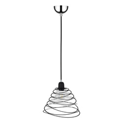 Komet Pendant Lamp 1xE27 Max.60W Chrome Metal/Black Metal/Black PVC Cable