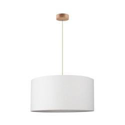 Asseto Pendant Lamp 1xE27 Max.60W Oiled Oak/Cream Fabric Cable/Beige Fabric Shade