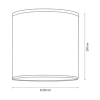 Lampshade Cylinder E27 H20 Black Fabric A1256