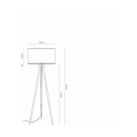 Malo Floor Lamp 1xE27 Max.40W Oiled Oak/Transparent PVC/Multicolor 74115074