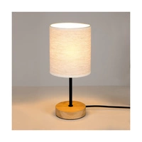 Boho Lampa Stołowa 1xE27 Max.25W Dąb Olejowany/Czarny/Czarny PVC/Beżowy 77791974