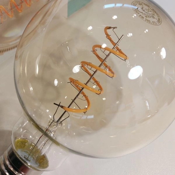 Filament spiral LED bulb G95 4W E27 warm color 2700K