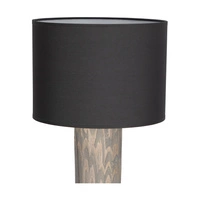 Lampa stołowa Pino Mix 1xE27 maks. 40W barwiona sosna szara/czarny metal/czarny kabel z tkaniny/antracytowy klosz z tkaniny 776048904