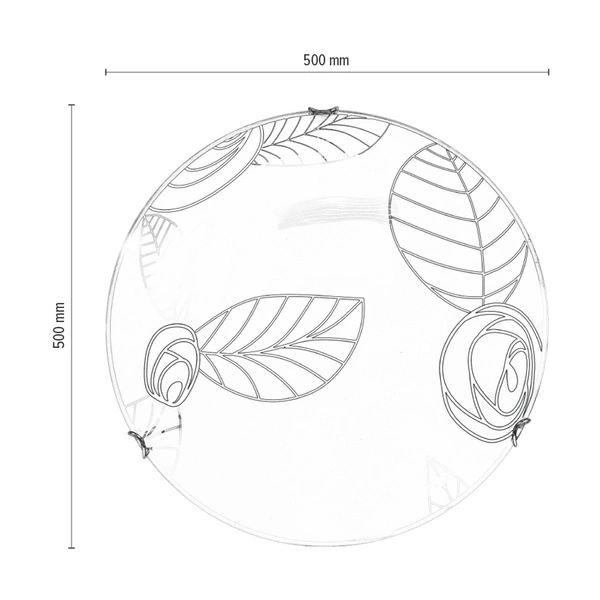 Indiana Ceiling Lamp Incl. 1xLED Integrated 2600lm 2700K 30W Chrome Metal/White-Brown Glass 4455112