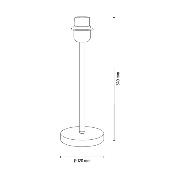 Lampa stołowa Prata 1xE27 maks. 40W chromowany metal/przezroczysty kabel PVC/srebrny klosz z tkaniny 957284127