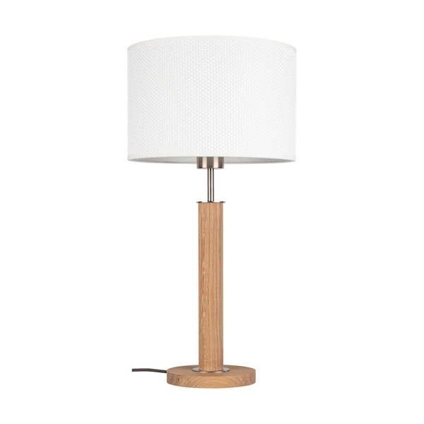 Benita Table Lamp 1xE27 Max. 60W Oiled Oak/Matt Nickel/White 7017400611547