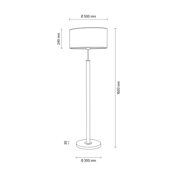 Benita Floor Lamp 1xE27 Max. 60W Oiled Oak/Matte Nickel/White 6017400511545