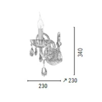 Kinkiet QUEEN czarny świecznik 9140104