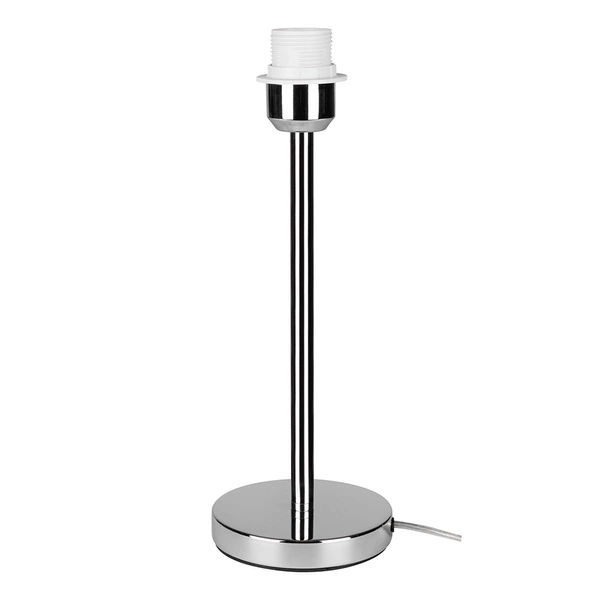 Lampa stołowa Dove 1xE27 maks. 40W chromowany metal/przezroczysty kabel PVC/szary klosz z tkaniny 724390128