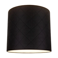 Lampshade Cylinder E27 H30 Black Synthetic Fabric A0938