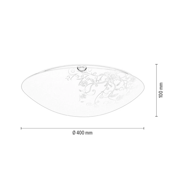 California Ceiling Lamp Incl. 1xLED Integrated 1650lm 2700K 18W Chrome Metal/White-Transparent Glass 4254102