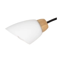 Viletta Wood Ceiling Lamp 5xE27 Max.60W Oiled Oak/Black Metal/White Glass 8152574