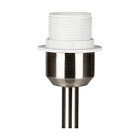 Lampa stołowa Amor 1xE27 maks. 40W satynowy metal/przezroczysty kabel PVC/biały klosz z tkaniny 7012713011044