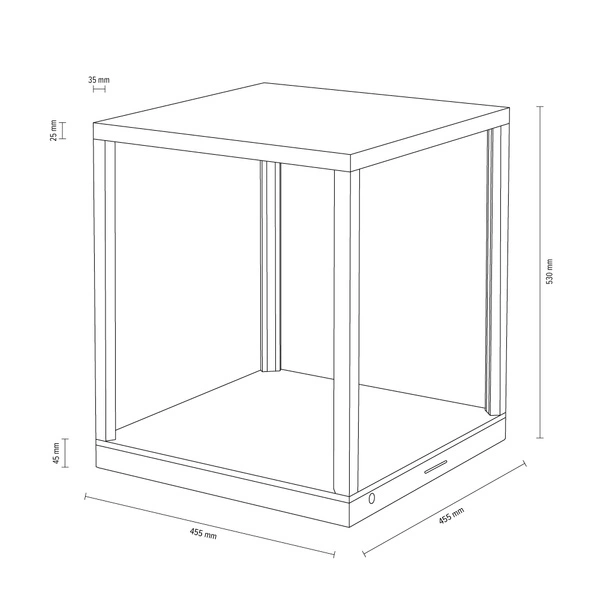 Tavoli Table 1xLED 24V Integrated, 27W Oiled Oak/Black with Touch Dimmer 8871974