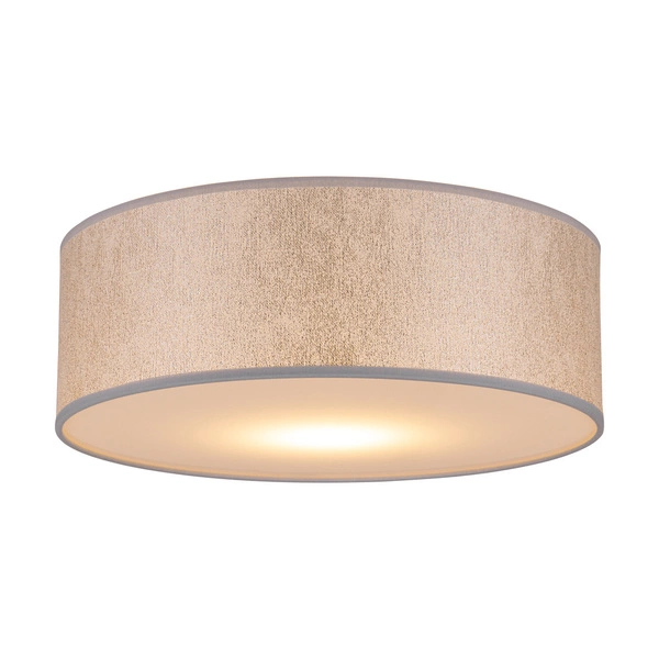 Prata Ceiling Lamp 3xE27 Max.25W White Metal/Silver Fabric Shade 95728270