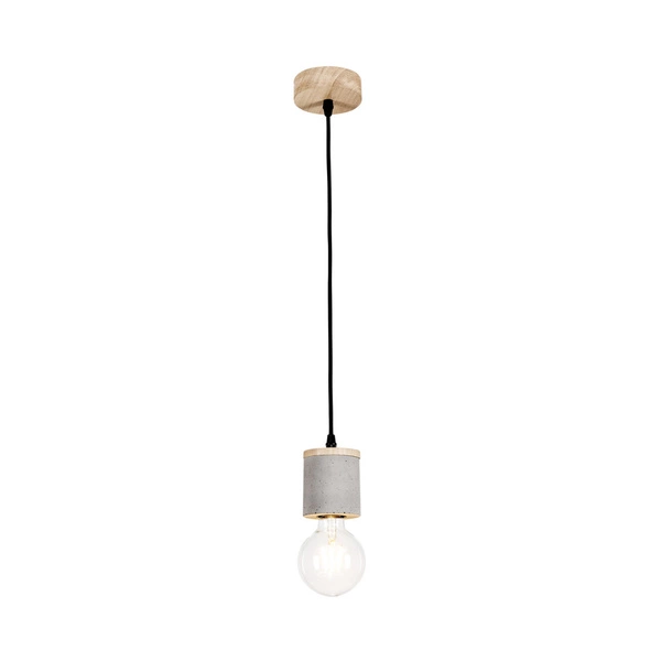 Cesar Pendant Lamp 1xE27 Max.60W Oiled Oak/Black/Grey 1899174