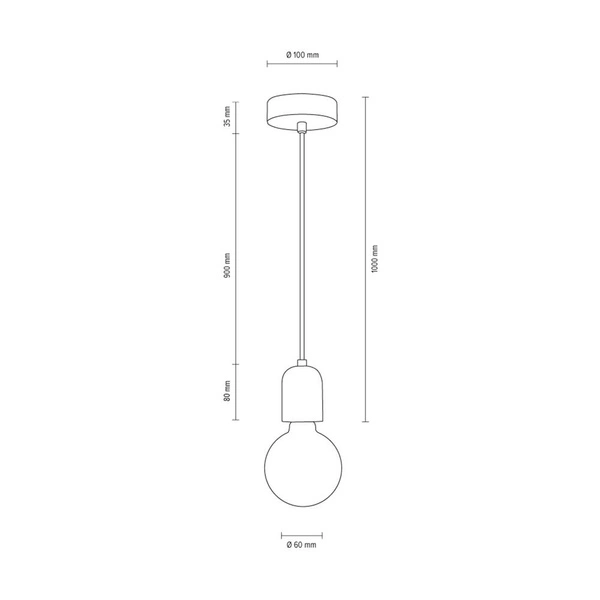 Amory Pendant Lamp 1xE27 Max.60W Gray Concrete/Red Fabric Cable 9776136