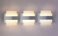 Hana Wall Lamp 3xLED Integrated 660lm 3000K 5W Aluminum Metal/Transparent Glass 1058930