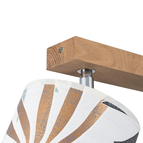 Hoja Ceiling Lamp 2xE27 Max.25W Oiled Oak/Multicolor Wallpaper 56747274