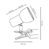 Svenda Clips 1xE27 Max.60W Oiled Oak/White/White 2224174WK