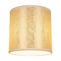 Lampshade Cylinder E27 H20 Gold Fabric A1299