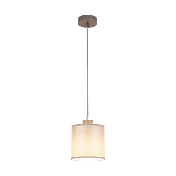 Prata Pendant Lamp 1xE27 Max.25W Gray Metal/Transparent PVC Cable/Silver Fabric Shade 957280127