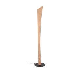 Ziad Floor Lamp 1xLED 24V Int.18.5W Black/Oiled Oak with Touch Dimmer