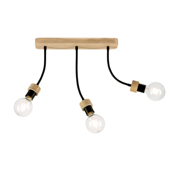 Allumer Ceiling Lamp 3xE27 Max.25W Oiled Oak/Black 5414374