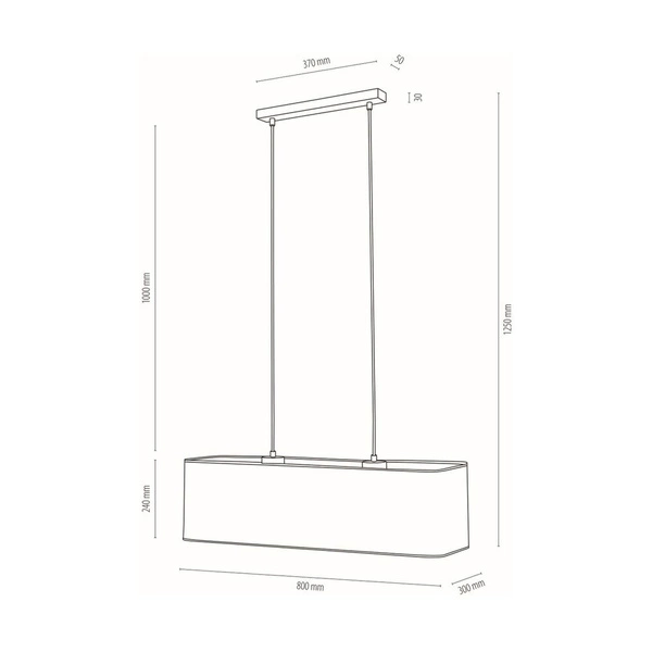 Boho Hanging Lamp 2xE27 Max.40W Oiled Oak/Transparent PVC/Beige 873910274