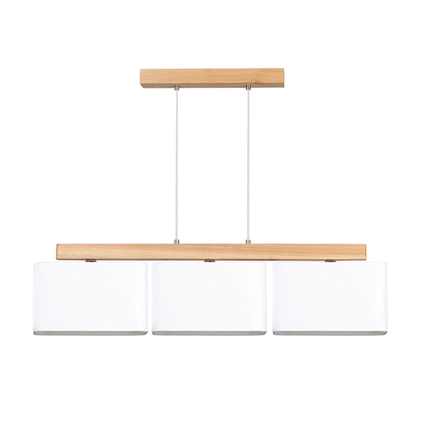Cadre Pendant Lamp 3xE27 Max.25W Oiled Oak/Transparent PVC/White 875210374