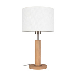 Benita Table Lamp 1xE27 Max. 40W Oiled Oak/Matte Nickel/White