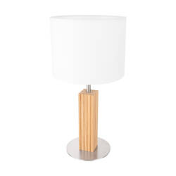 Riflet Table Lamp 1xE27 max. 40W Oiled Oak/Matte Nickel/White Small