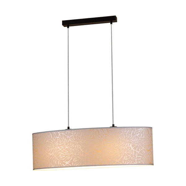 Mateo Pendant Lamp 2xE27 Max.40W Black Metal/Transparent PVC Cable/Beige Wallpaper 87811204