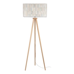 Malo Floor Lamp 1xE27 Max.40W Oiled Oak/Transparent PVC/Multicolor 74115074