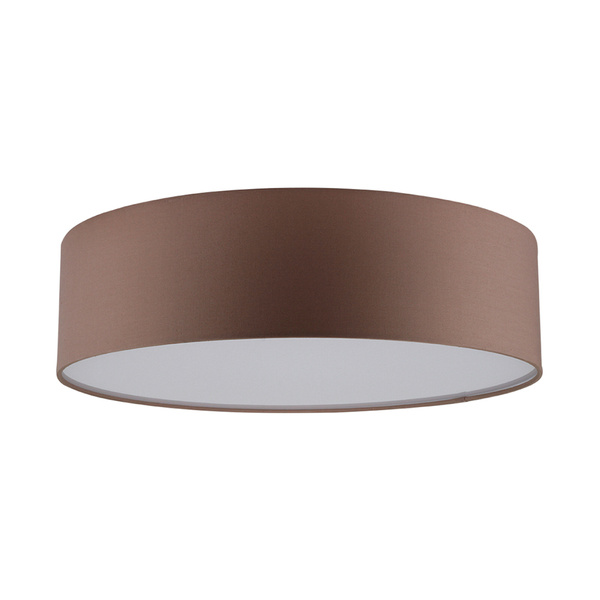 Josefina Ceiling Lamp 3xE27 Max.25W White Metal/Brown Fabric Shade