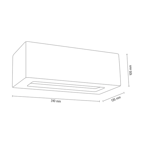 Block Wall Lamp 1xE27 Max.40W Gray Concrete/Frosted Glass 8971136