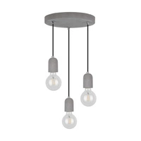 Amory Pendant Lamp 3xE27 Max.60W Gray Concrate/Black Fabric Cable 9779336R
