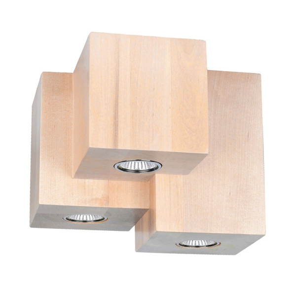 Wooddream Square Ceiling Lamp Incl. 3xLED GU10 5W Birch 2576360