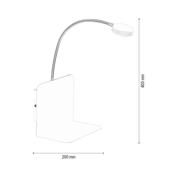 Arles Wall Lamp Incl. 1xLED 270lm 3000K 3W White Metal/Black Metal 5851102