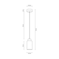 Karla Pendant Lamp 1xE27 Max.60W Gray/Transparent/Matte White 9160136