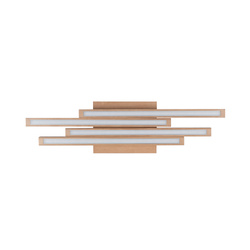 Linus Straight Ceiling Lamp 4xLED 24V Integrated 2240lm 3000K 24W Birch Wood