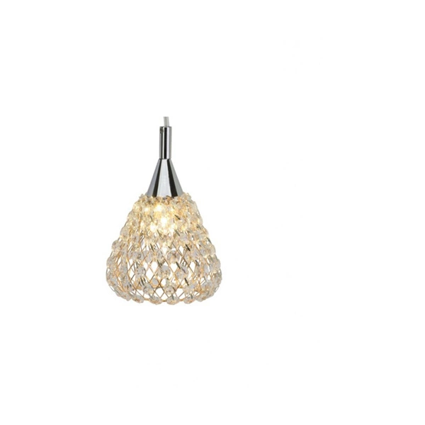 Vegas Pendant Lamp 5xG9 Max.33W Chrome Metal/Transparent PVC Cable/Transparent Crystal HK17515S15